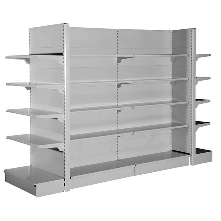 Metal Display Grocery Store Gondola Supermarket Shelving